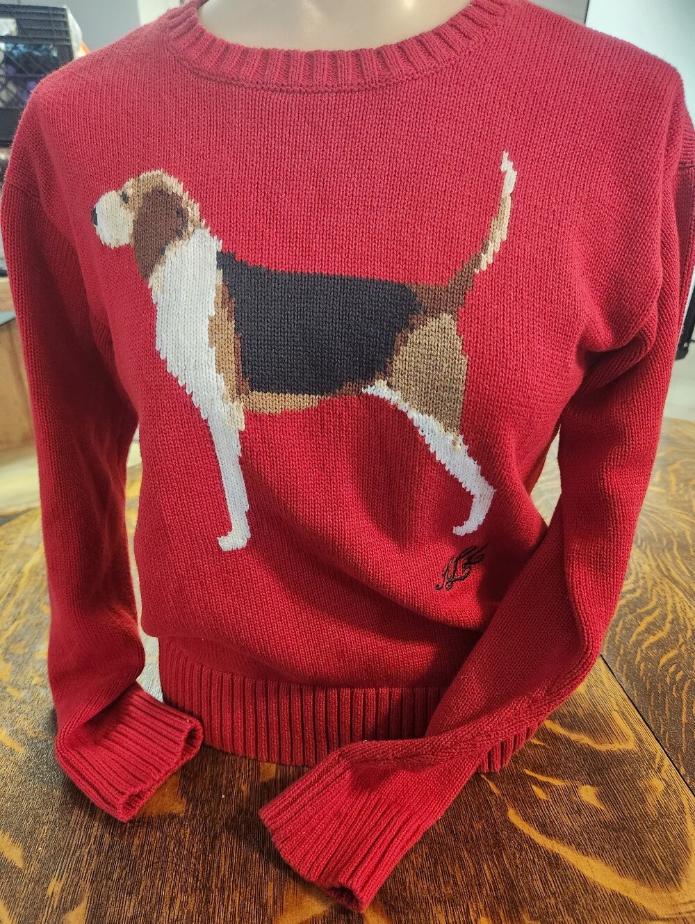 Ralph Lauren Dog Sweater in Red